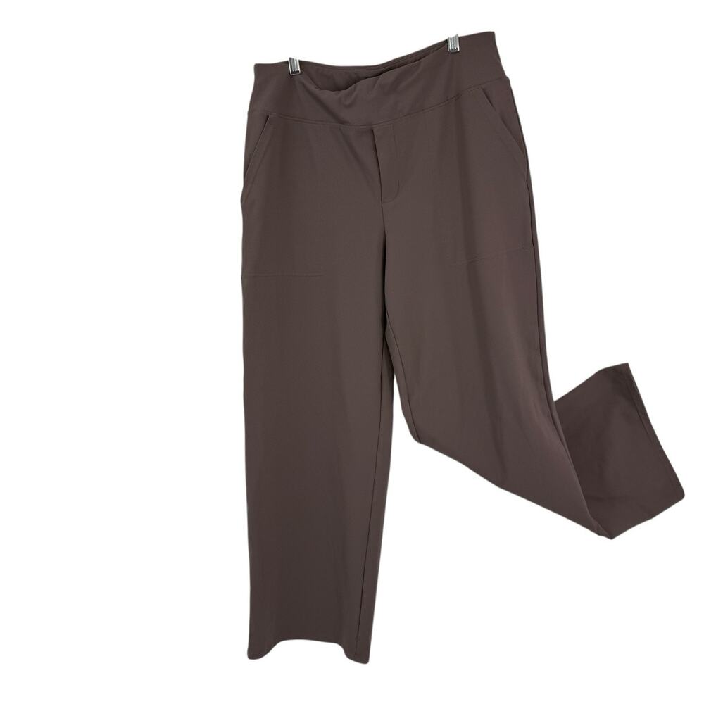 G4Free XL Taupe BareFeel Seamless High-Waist Dressy Pants Yoga Office Travel